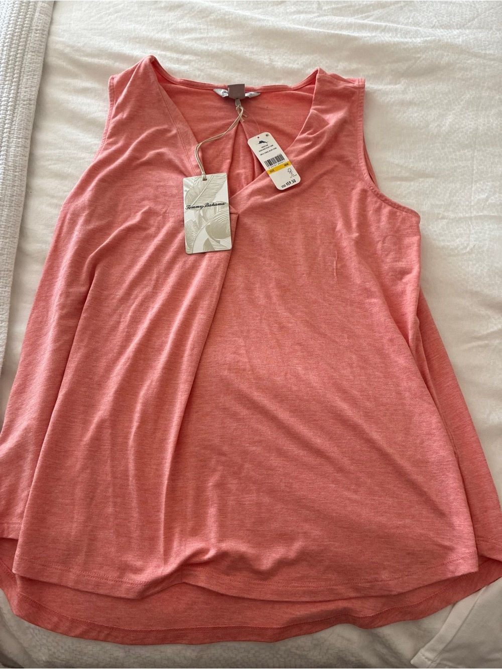 Tommy Bahama Coral Sleeveless V-Neck Tank